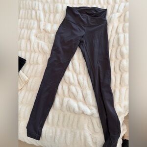 Dark Grey Criss Cross Front Leggings